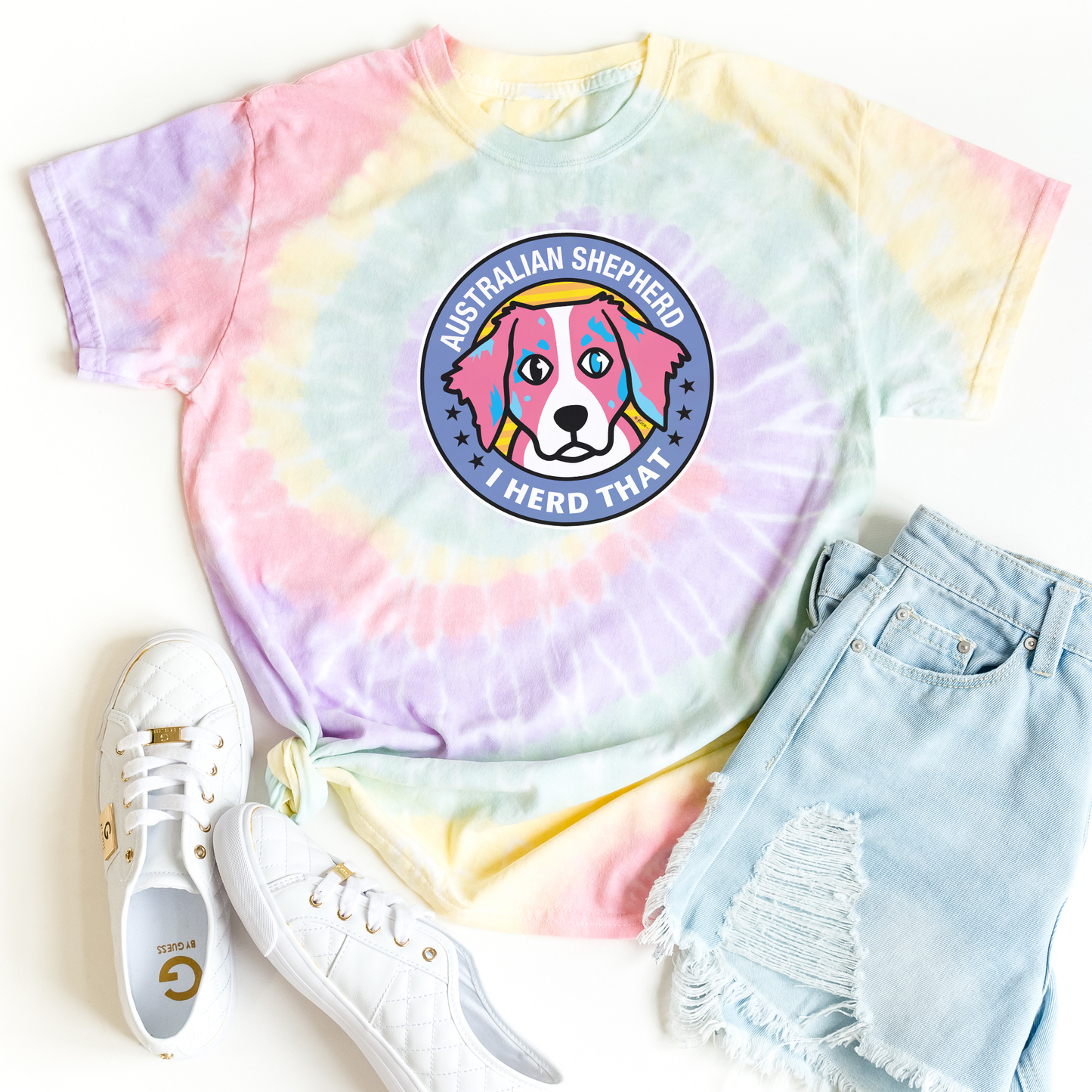AUSSIE TIE-DYE TEE (Merle)