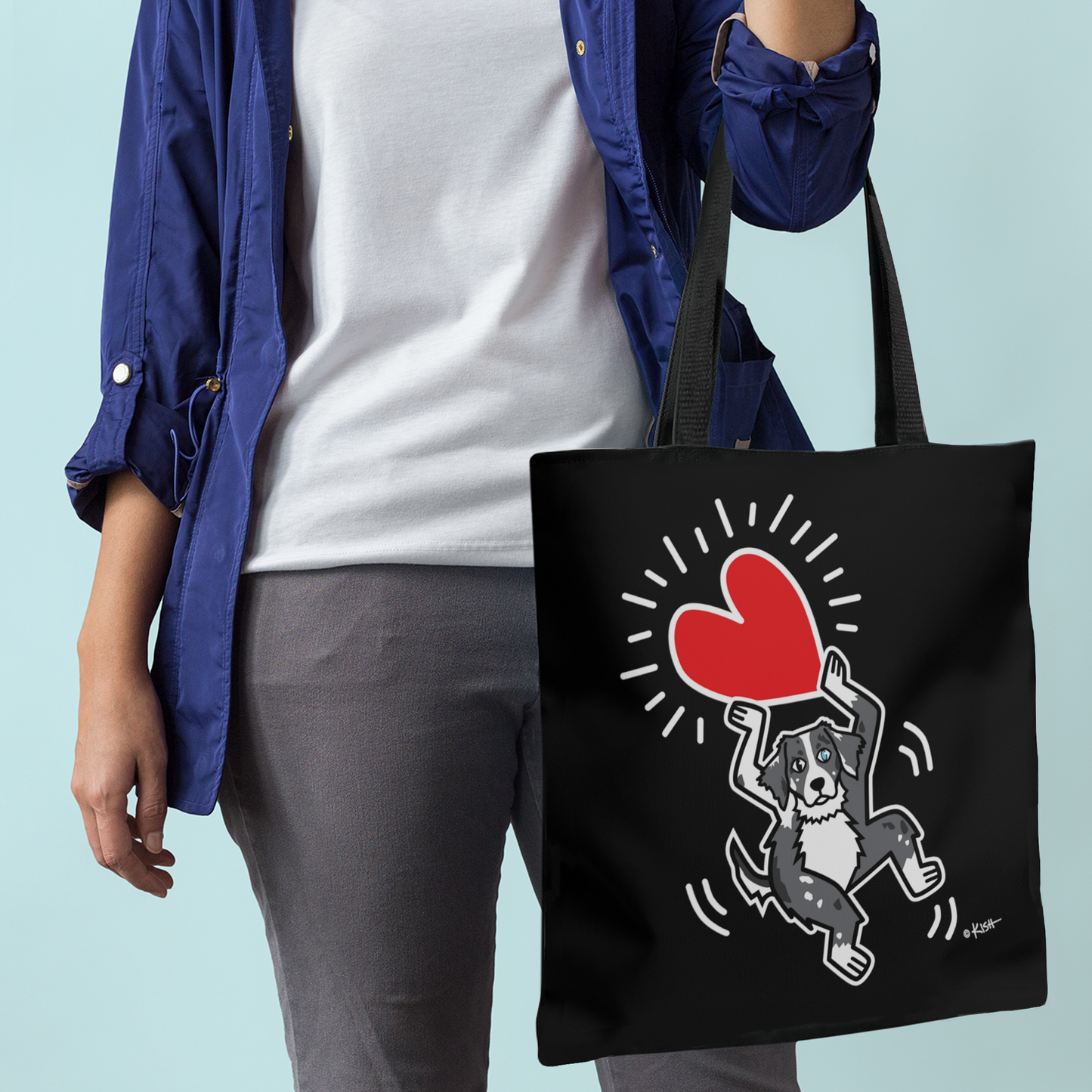 GRAPHIC ❤️ TOTE (Blue Merle)