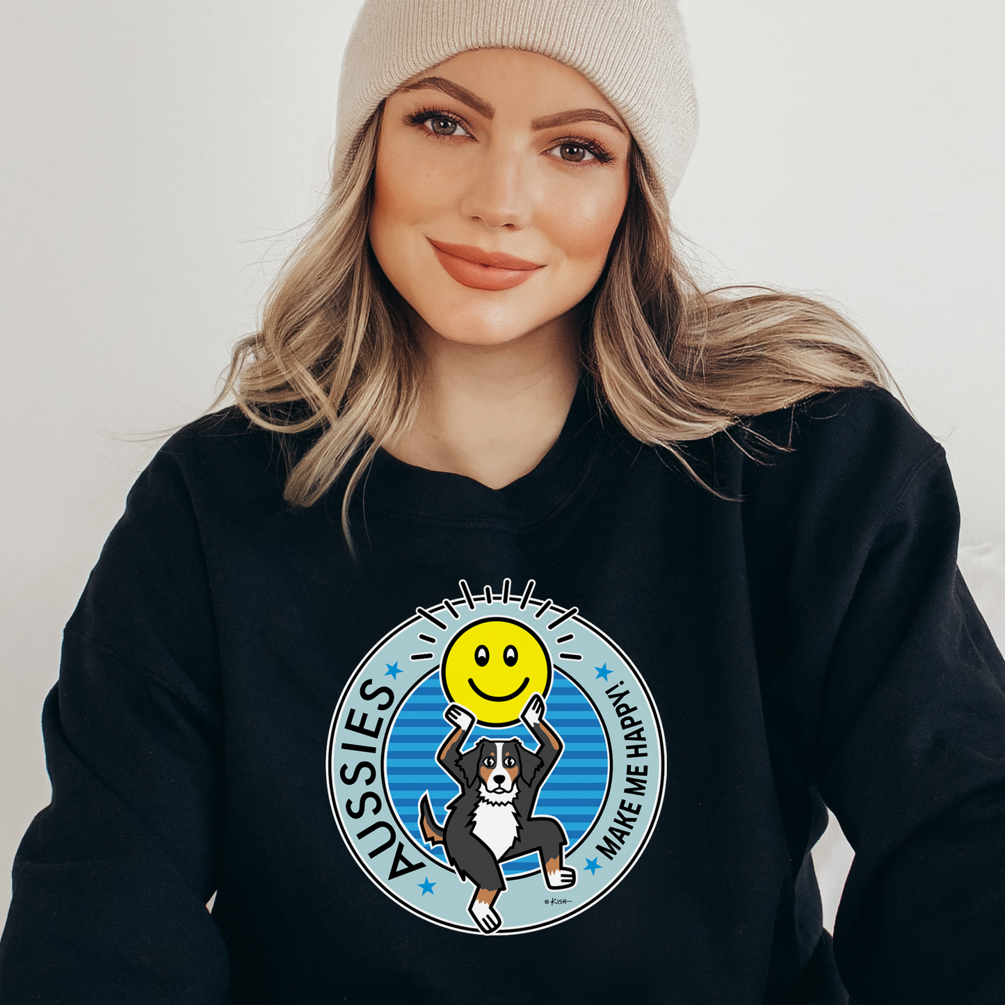 AUSSIES MAKE ME HAPPY 😊 Sweatshirt (5 Aussie Colors!)