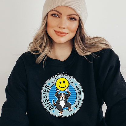AUSSIES MAKE ME HAPPY 😊 Sweatshirt (5 Aussie Colors!)